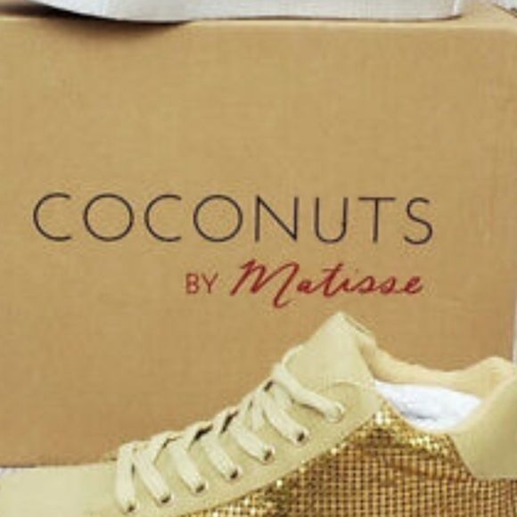 Coconuts by Matisse Shoes - Matisse Gold Metallic Sneakers!! Womens!! Size 9.5